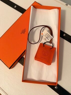Hermes Shopping Bag Charm NWT
